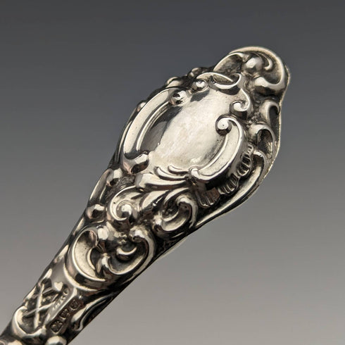 1907 British Antique Sterling Silver Handle Button Hook